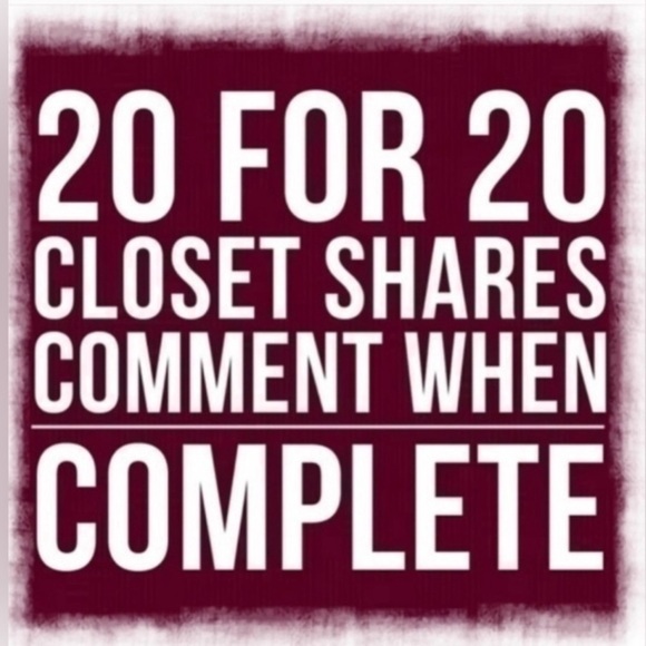 I will share 20 of your closets items if you share 20 of mine. Comment w… - Picture 1 of 1